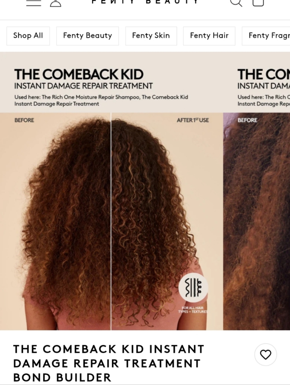 Fenty Hair NWT The Comeback Kid Instant Damage Repair Treatment NIB NEW IN BOX - Picture 12 of 13